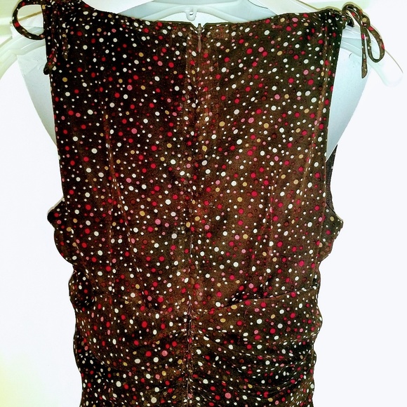 Brown spatter dot summer dress - Picture 7 of 8